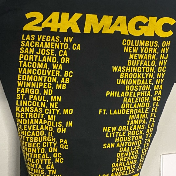 Bruno Mars 24K Magic tour T-shirt Adult M - Picture 4 of 5